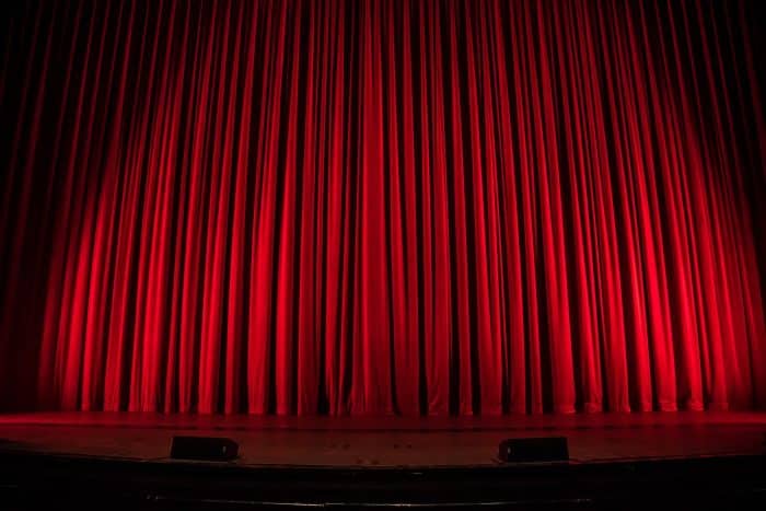 red theater curtain