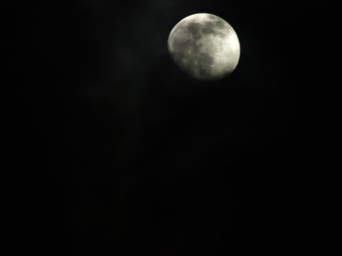 Soirée Loup Garou 1 full moon in dark night sky
