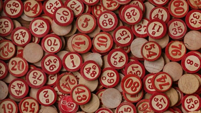 red and white round plastic