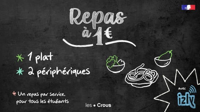 Repas a 1 euro Ecran paysage fixe