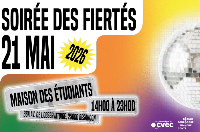 Soirée des fiertés : le Crous et l'université mettent des paillettes dans vos vies à Besançon ! 1 Vignette site